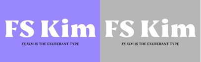 @Fontsmith released FS Kim‚ FS Kim Inline‚ and FS Kim Text.