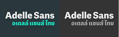 Type Together released Adelle Sans Thai.