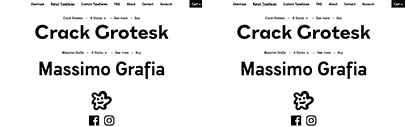 übertype has been launched. Crack Grotesk and Massimo Grafia are available.
