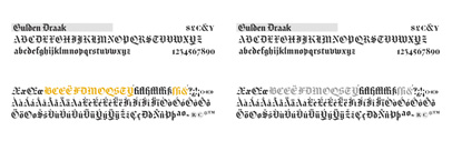 Gulden Draak‚ a blackletter typeface by Neutura.