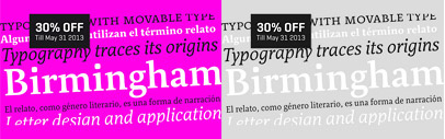 Relato‚ a serif by Emtype Foundry‚ is 30% off till May 31st.
