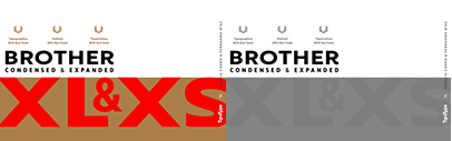 TipoType released Brother XL&XS‚ a narrower version and a wider version of Brother 1816.