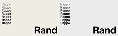 Optimo released Rand and Rand Mono designed by François Rappo.