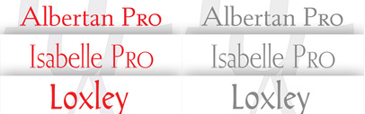 Remastered versions of Albertan Pro‚ Isabelle Pro‚ and Loxley by Canada Type.