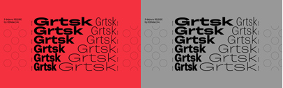 Black[Foundry] released Grtsk. It comes with 6 widths‚ each of which has 7 weights + backslants and italics.