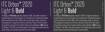 Terminal Design released ITC Orbon 2020.