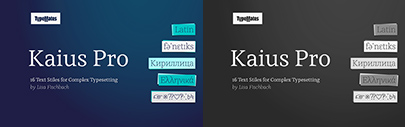 TypeMates released Kaius Pro designed by Lisa Fischbach.