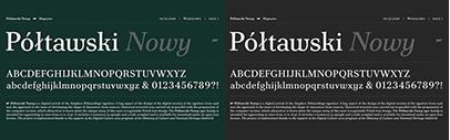 Capitalics Warsaw Type Foundry released Półtawski Nowy.