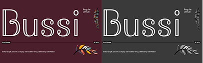 Schriftlabor released Bussi designed by Stella Chupik.