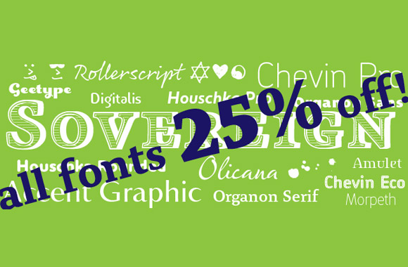 Font News [Special Offer] All G-Type fonts are 25% off until August 31st.