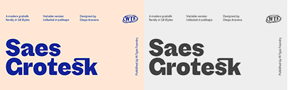 W Type Foundry released Saes Grotesk.