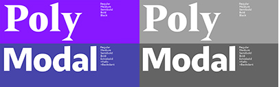 Poly‚ Modal‚ and Modal Stencil were re-released. Originally‚ they were released from the designer’s own foundry January 2019‚ and were withdrawn soon after.