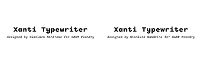 CAST released Xanti Typewriter designed by Gianluca Sandrone.