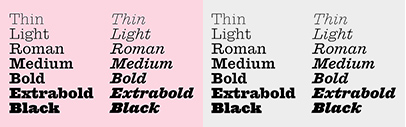 Commercial Classics added two new weights to Antique No. 6 – Extrabold and Black.
