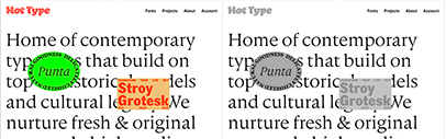 Hot Type was launched. Punta‚ Stroy Grotesk‚ and Stroy Mono are available.