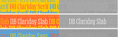Delta Bravo Type released DB Clariday Serif‚ DB Clariday Slab‚ and DB Clariday Sans.