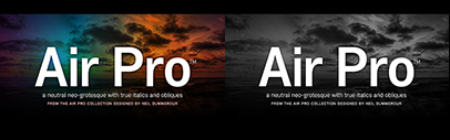 Positype released Air Pro designed by Neil Summerour.