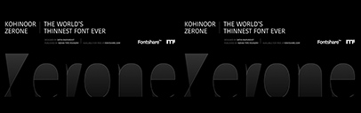 Indian Type Foundry released Kohinoor Zerone.