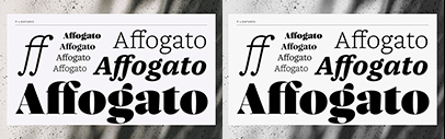 Fontwerk released Nice designed by Jan Fromm. It comes in 4 optical sizes‚ each of which has 7 weights + italics.