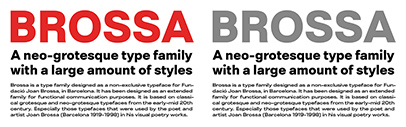 Typerepublic released Brossa. It comes in 6 widths‚ each of which has 9 weights + italics.