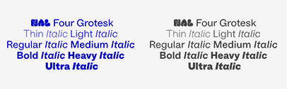 HAL Typefaces released HAL Four Grotesk.