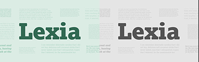 Lexia and Lexia Mono have been refreshed with an upgrade to variable font format and an extended weight range.
