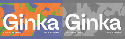 Lift Type released Ginka designed by Julie Soudanne.