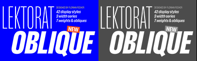 Lektorat oblique styles were released.