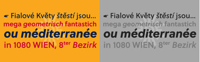 Italics were added to Soleil‚ a geometric sans serif typeface designed by Wolfgang Homola. 