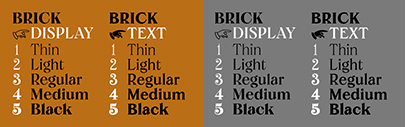 Brick moved from Colophon Foundry to Fuerte Type.