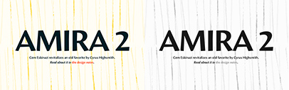 Occupant Fonts released Amira 2.