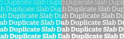Commercial Type’s new release: Duplicate Slab and Duplicate Sans‚ formerly known as Zizou Slab and Sans‚ and Duplicate Ionic.