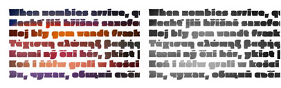 Pufff‚ an extremely fat typeface‚ by Mota Italic.