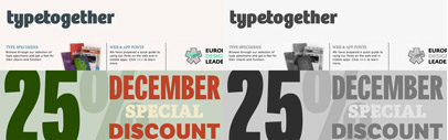 Type Together offers a 25% Special December Discount with. Use the following code a220263 to claim the discount on their website.