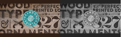 Brandon Printed is based on the famous Brandon Grotesque typeface. It has an eroded‚ printed look with four variations of every letter. 70% off till March 1.