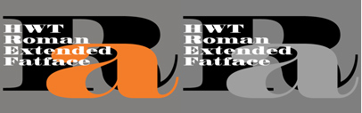 HWT Roman Extended Fatface has a history going back to the early 1800s. This new version has been scaled to match HWT Roman Extended Lightface. Introductory Sale – 20% off until February 9th.