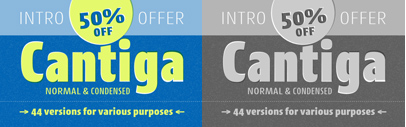 Cantiga by @isacotype consists of 44 styles; 2 widths‚ 11 weights and their corresponding italics. 50% off till April 15.