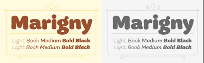 Marigny a rounded sans designed by @typesupply