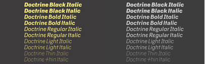 Doctrine has been updated with a full set of italics.