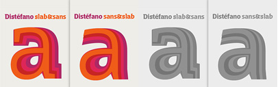 Distefano Sans and Distefano Slab by Tipo are available.