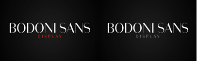 Bodoni Sans Display‚ Bodoni Sans‚ and Bodoni Sans Text‚ by Jason Vandenberg. 30% off until Jul 18