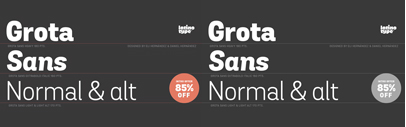 Grota Sans by @Latinotype. Grota Sans Complete Family is 85% off till Sep 12.