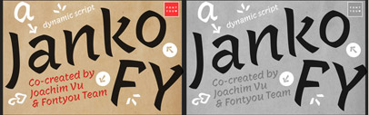 Janko FY‚ a crisp disconnected brush script‚ by @Fontyou