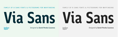 Via Sans by @Latinotype. Via Sans family is 70% off till October 16.