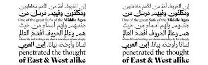 29LT Zeyn‚ an elegant‚ contemporary Arabic and Latin typeface. Designed by Pascal Zoghbi [29 Letters] and Ian Party [SwissTypefaces].