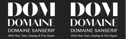 Domaine Sans Fine‚ Display‚ and Text‚ a contrasted sans by @klimtypefoundry 