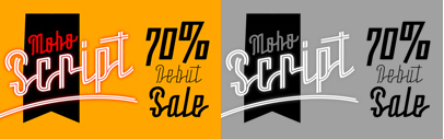 Moho Script by John Moore Type Foundry. 70% off until Dec 11.